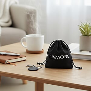 Livmore Black Kitten Sticker Shungite Round Charm for Cat