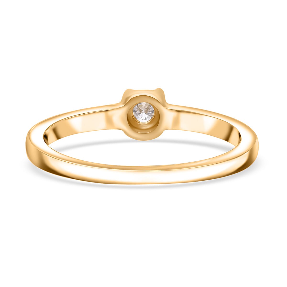 Luxuriant Lab Grown Diamond 0.20 ctw Ring in 18K Vermeil Yellow Gold Over Sterling Silver (Size 6.0)  image number 3