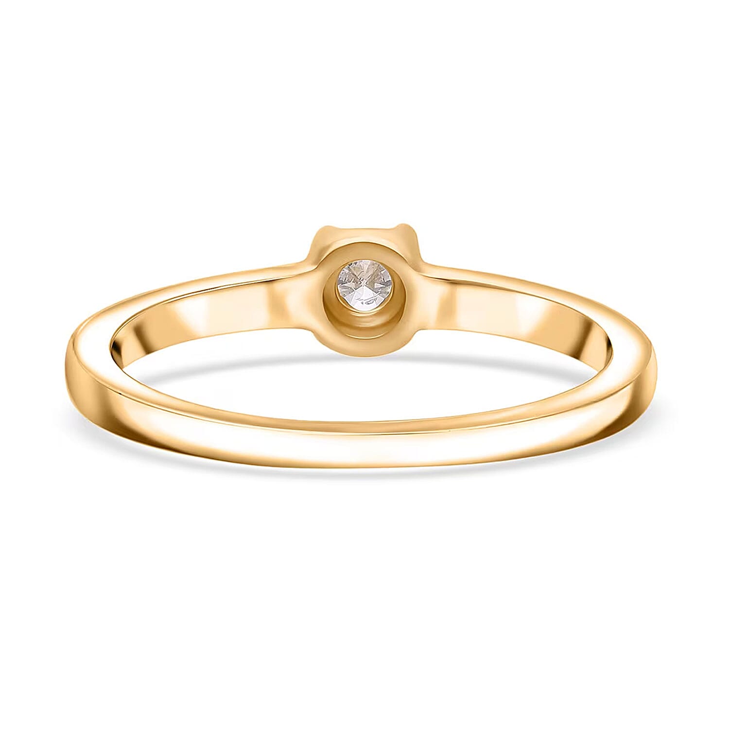 Doorbuster Luxuriant Lab Grown Diamond 0.20 ctw Ring in 18K Vermeil Yellow Gold Over Sterling Silver (Size 6.0)