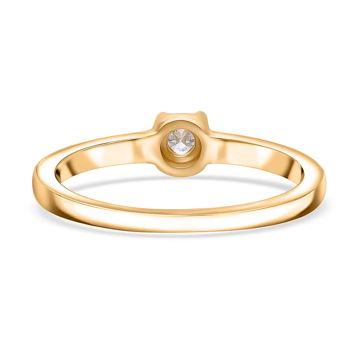 Luxuriant Lab Grown Diamond 0.20 ctw Ring in 18K Vermeil Yellow Gold Over Sterling Silver (Size 7.0)  image number 7