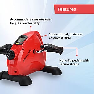 Livmore Red Under Desk Bike Pedal Exercising Machine