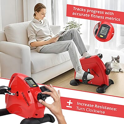 Livmore Red Under Desk Bike Pedal Exercising Machine