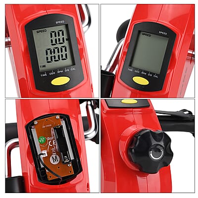 Livmore Red Under Desk Bike Pedal Exercising Machine