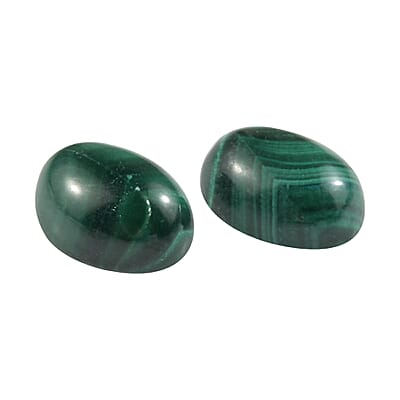 African Malachite Set of 2 (Ovl 7x5 mm) 1.63 ctw Loose Gemstone