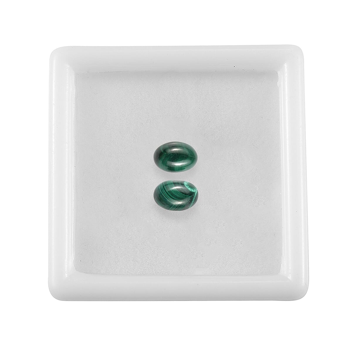 African Malachite Set of 2 (Ovl 7x5 mm) 1.63 ctw Loose Gemstone