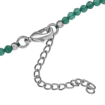 EverTrue Chartreuse Quartz (Triplet) and Multi Gemstone 34.50 ctw Floral Necklace in Platinum Bond 18 Inches
