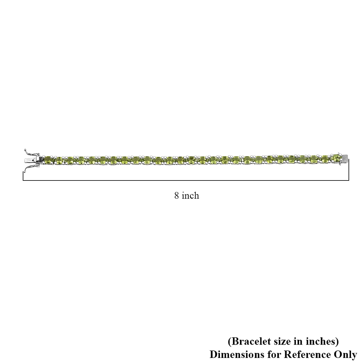 D'Joy Hebei Peridot Vines in Garden Bracelet in Rhodium Over Sterling Silver (8.00 In) 21.50 ctw image number 4