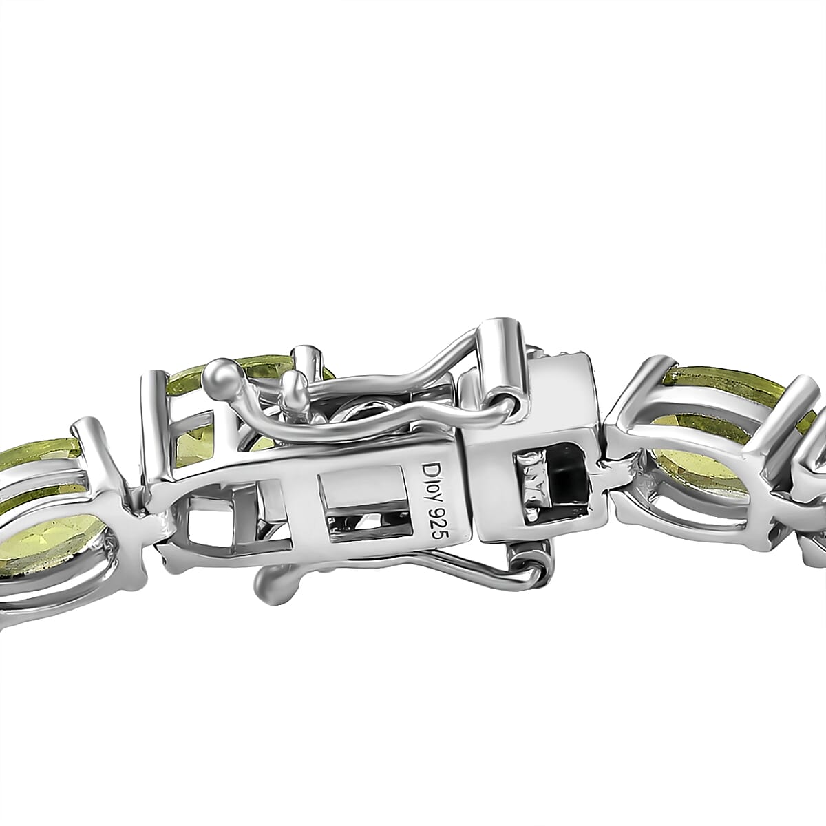 D'Joy Hebei Peridot 18.20 ctw Vines in Garden Bracelet in Rhodium Over Sterling Silver (6.50 In) image number 3