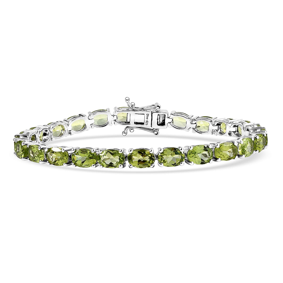 D'Joy Hebei Peridot 19.15 ctw Vines in Garden Bracelet in Rhodium Over Sterling Silver (7.25 In) image number 0