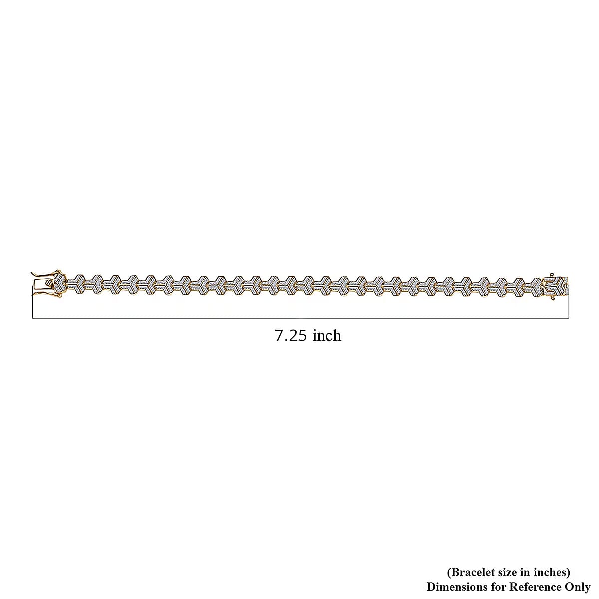 Luxuriant Lab Grown Diamond G-H SI 2.00 ctw Bracelet in 18K Vermeil Yellow Gold Over Sterling Silver (7.25 In) image number 7