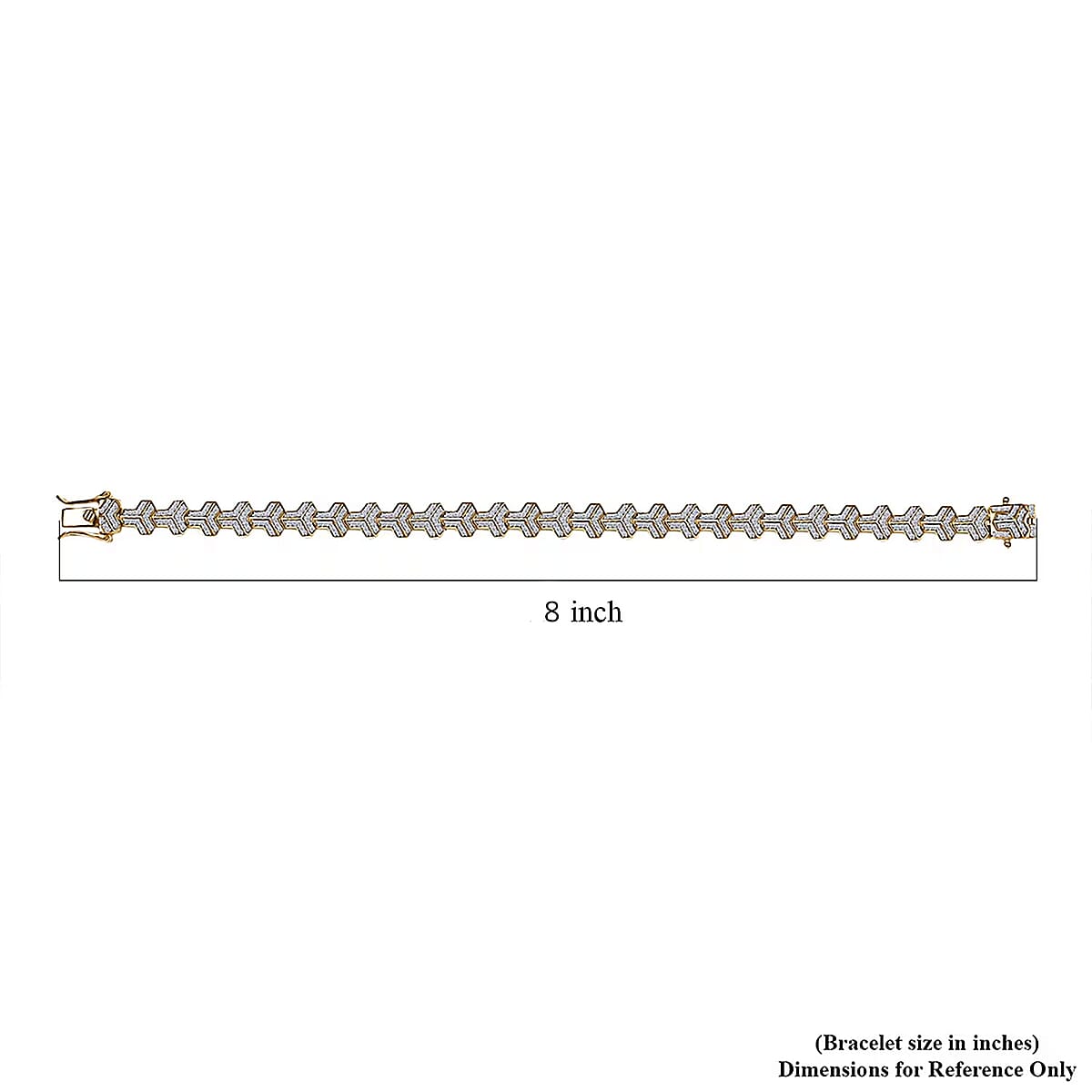 Luxuriant Lab Grown Diamond G-H SI 2.00 ctw Bracelet in 18K Vermeil Yellow Gold Over Sterling Silver (8.00 In) (Del. In 13-15 Days) image number 7