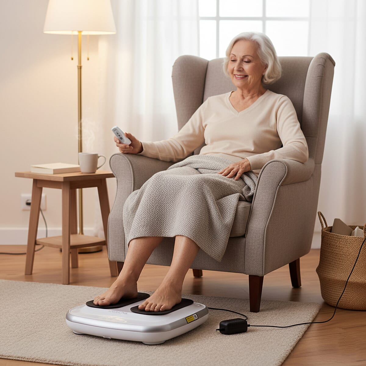 Livmore Silver Color Seated Walking Machine with Remote Control image number 1