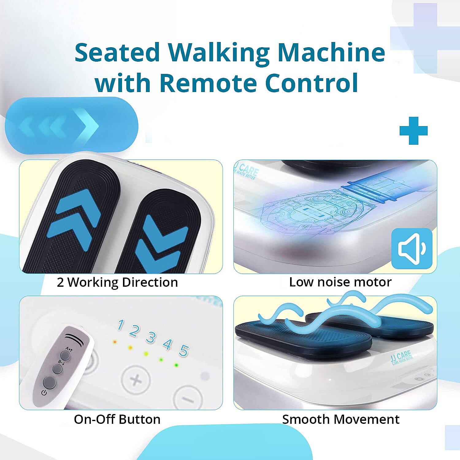 Livmore Silver Color Seated Walking Machine with Remote Control