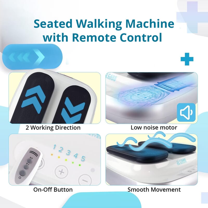 Livmore Silver Color Seated Walking Machine with Remote Control