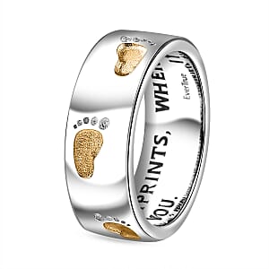 EverTrue Band Ring in 18K YG Plated and Platinum Bond (Size 8.0)