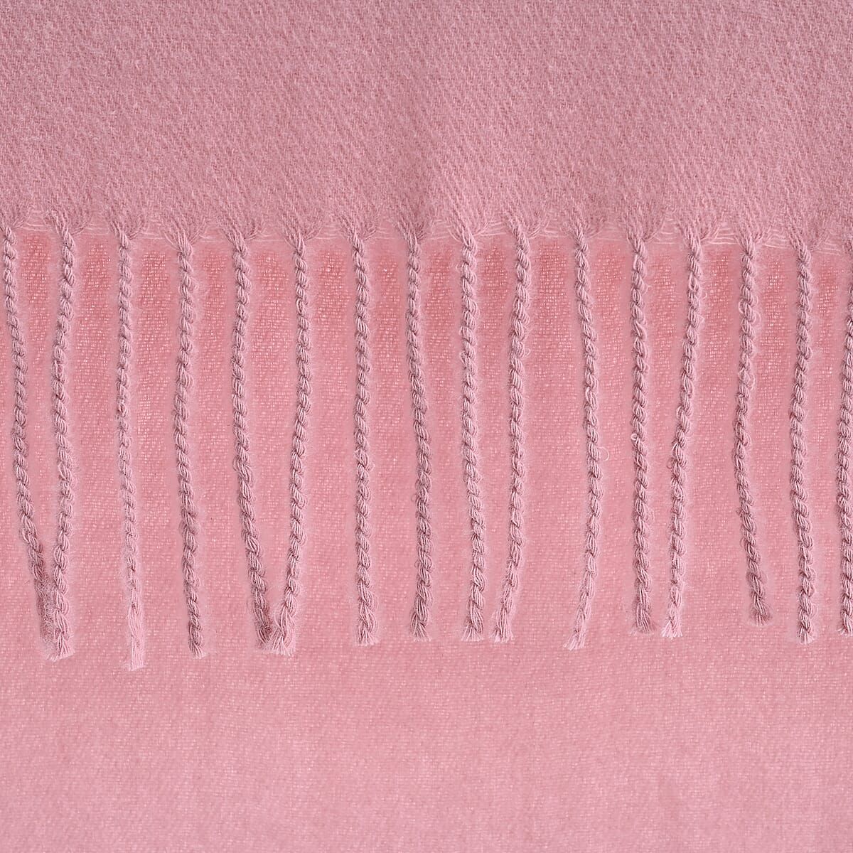 TAMSY Light Pink Floral Soft Woven Embroidered Scarf with Tassels &ndash; One Size image number 8