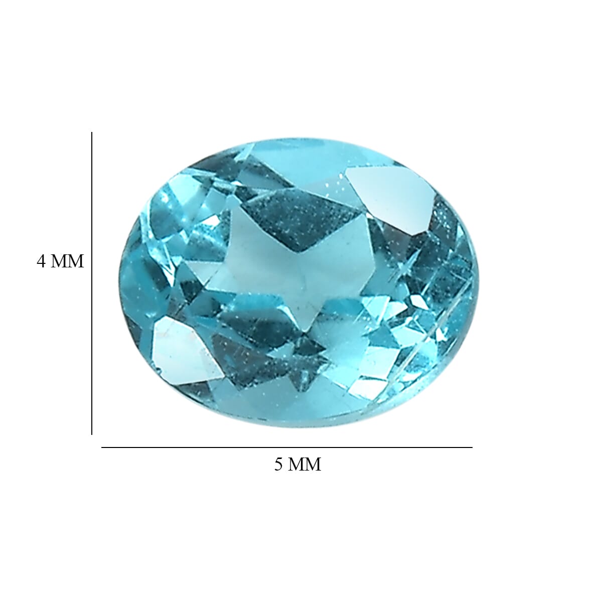 Set of 4 AA Blue Apatite (Ovl 5x4 mm) 1.53 ctw image number 4