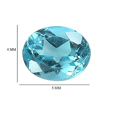 Set of 4 AA Blue Apatite (Ovl 5x4 mm) 1.53 ctw Loose Gemstone