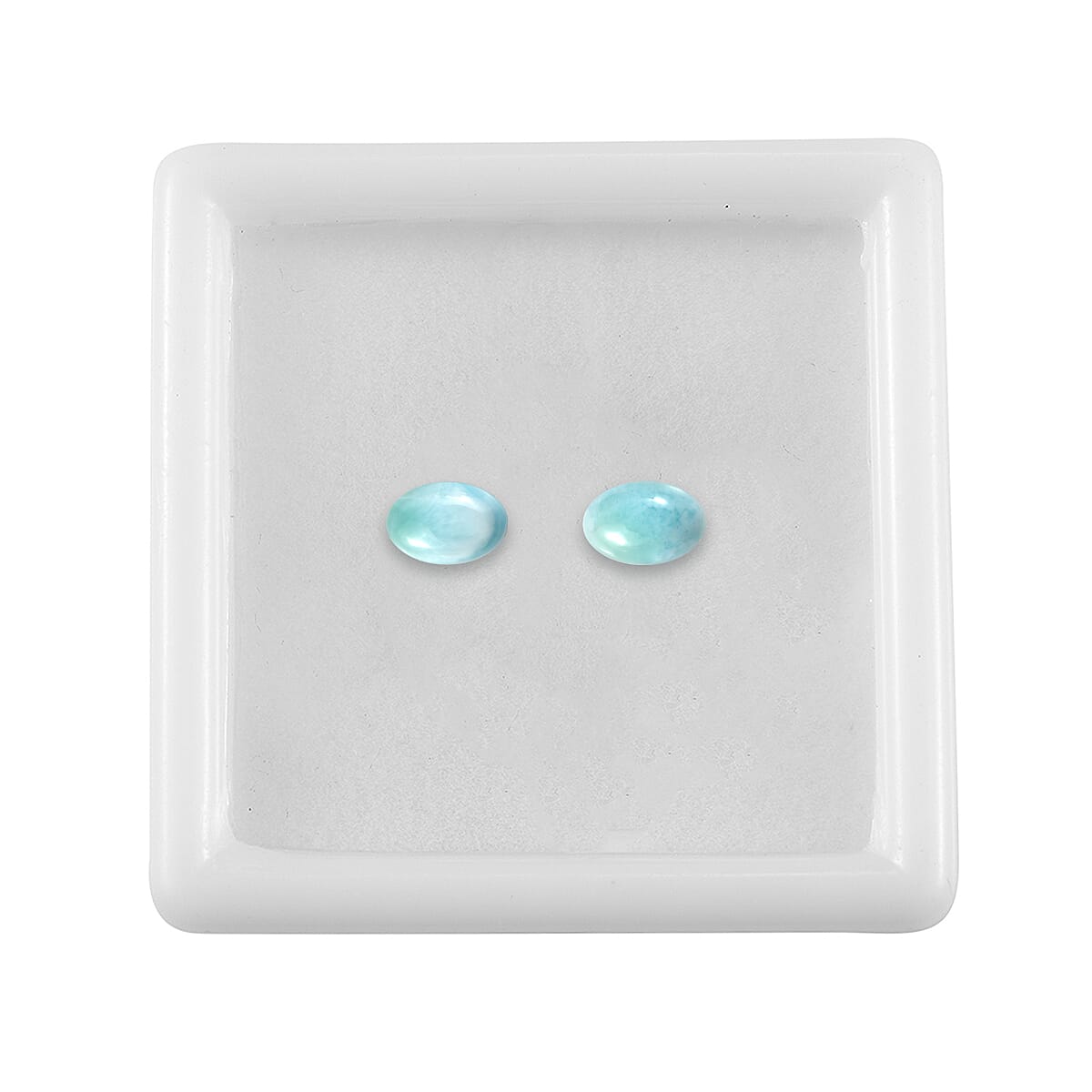 Larimar Set of 2 (Pear 6x4 mm) 0.95 ctw Loose Gemstone image number 3