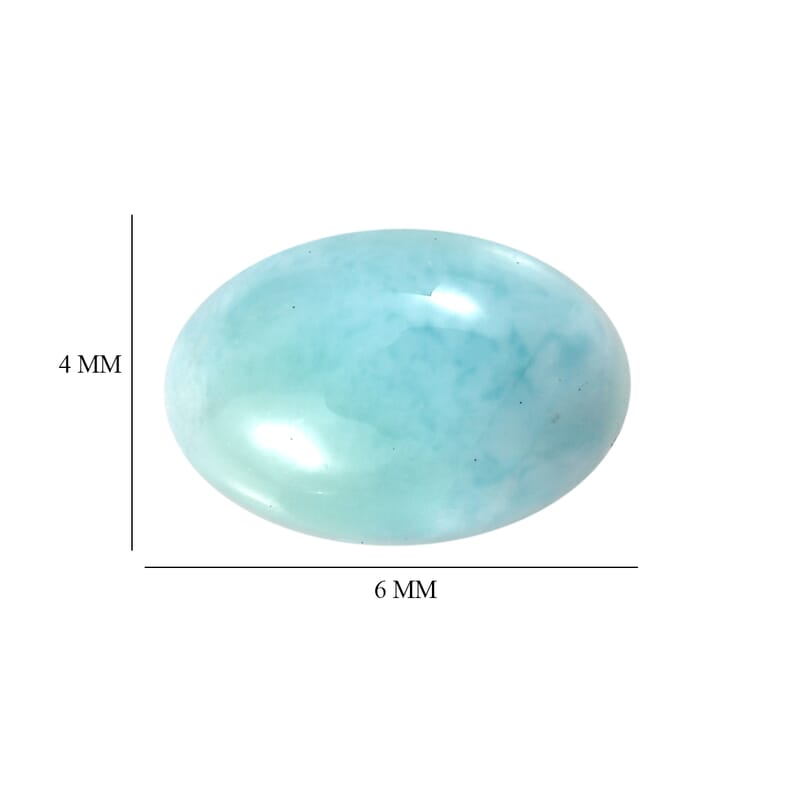 Larimar Set of 2 (Pear 6x4 mm) 0.95 ctw Loose Gemstone