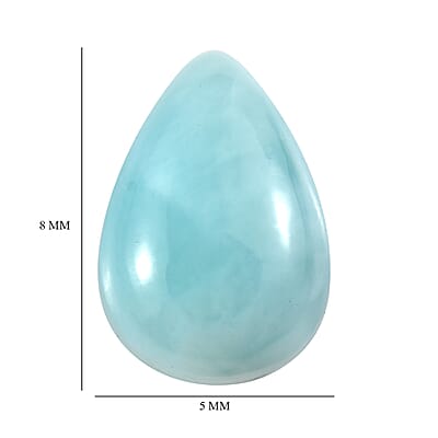 Larimar (Pear 8x5 mm) 0.84 ctw Loose Gemstone