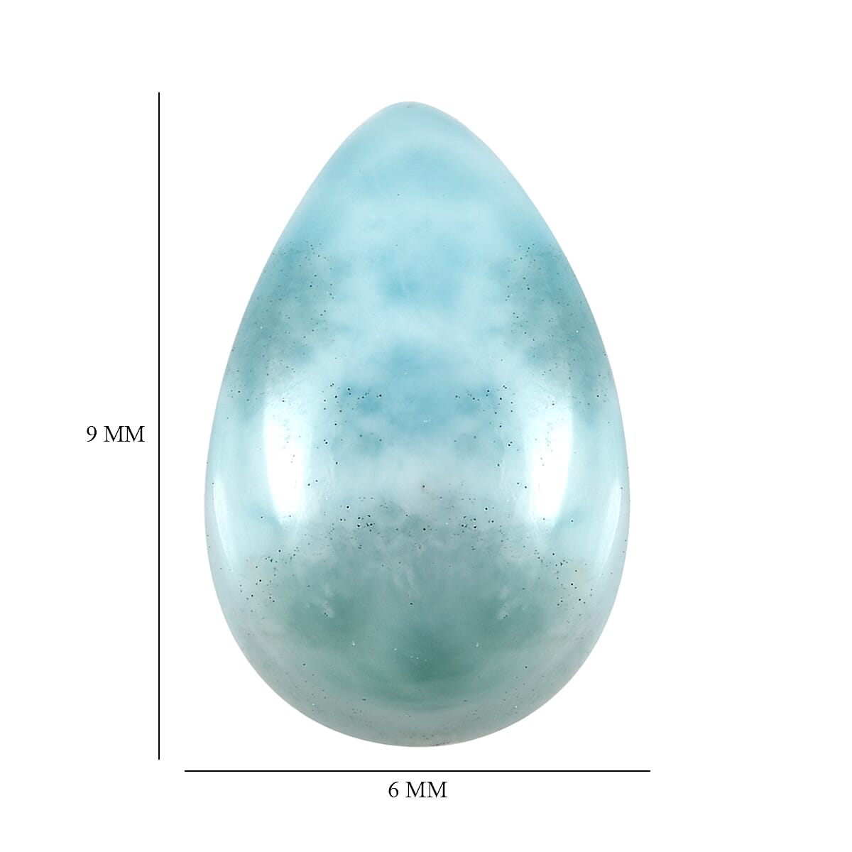 Larimar (Pear 9x6 mm) 1.35 ctw Loose Gemstone image number 4