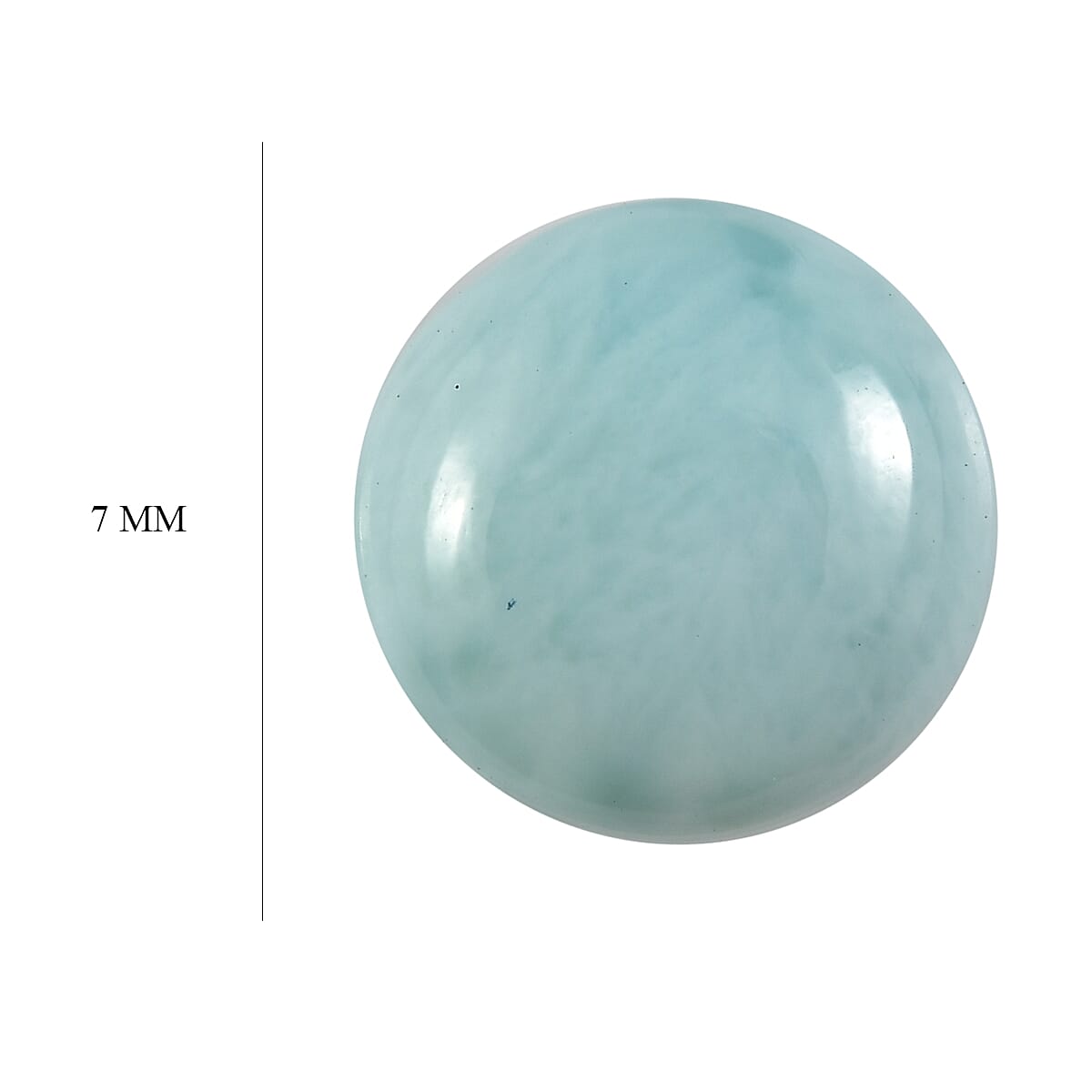 Larimar (Rnd 7 mm) 1.20 ctw Loose Gemstone image number 4
