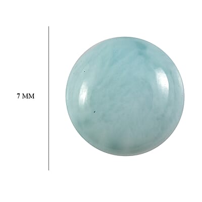 Larimar (Rnd 7 mm) 1.20 ctw Loose Gemstone