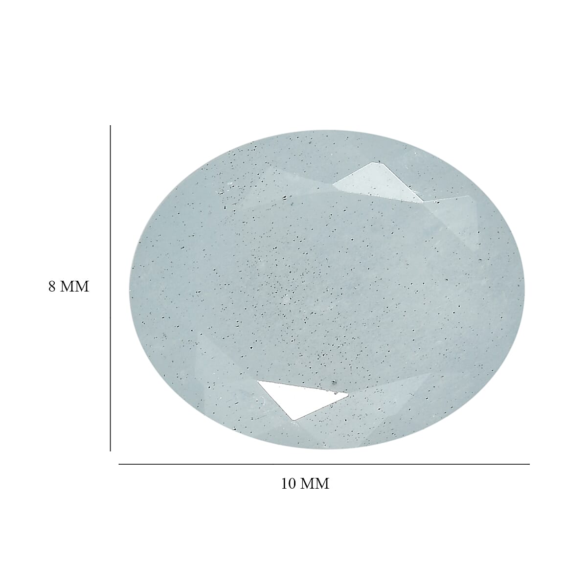 AA Milky Aquamarine (Ovl 10x8 mm) 2.10 ctw Loose Gemstone image number 4