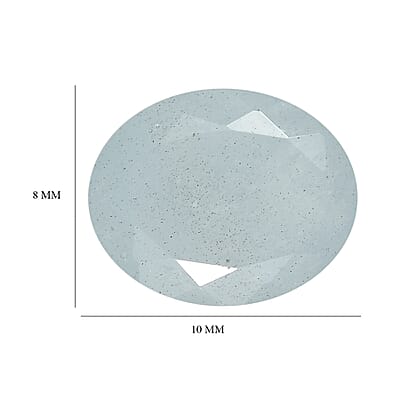 AA Milky Aquamarine (Ovl 10x8 mm) 2.10 ctw Loose Gemstone