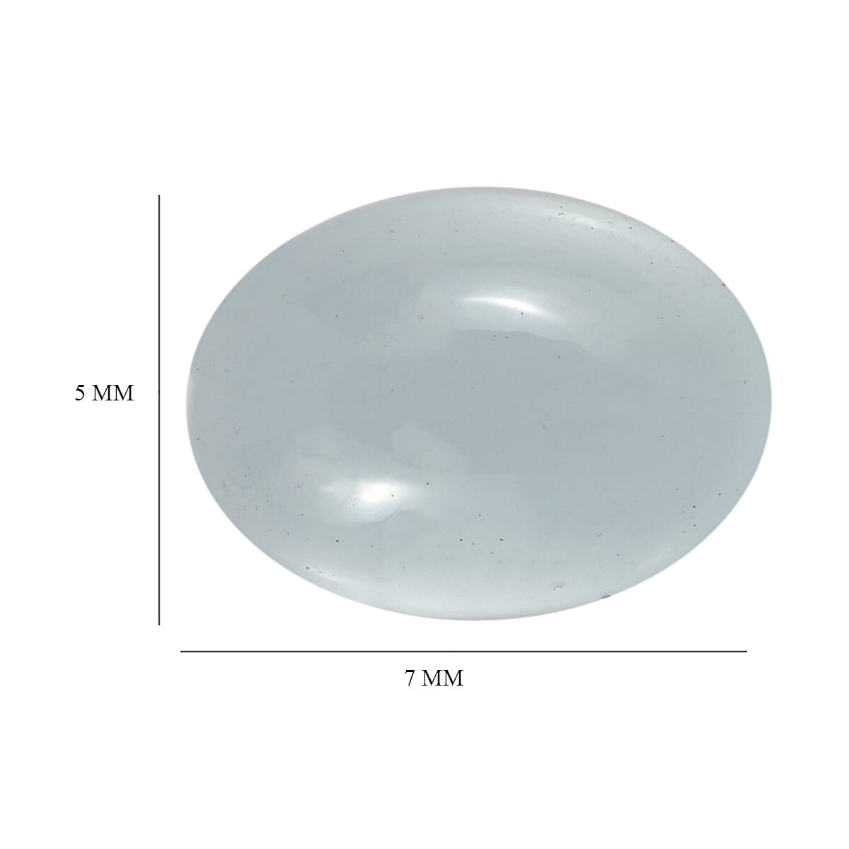 Milky Aquamarine (Ovl 7x5 mm) 0.68 ctw Loose Gemstone