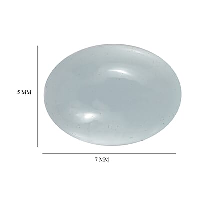 Milky Aquamarine (Ovl 7x5 mm) 0.68 ctw Loose Gemstone