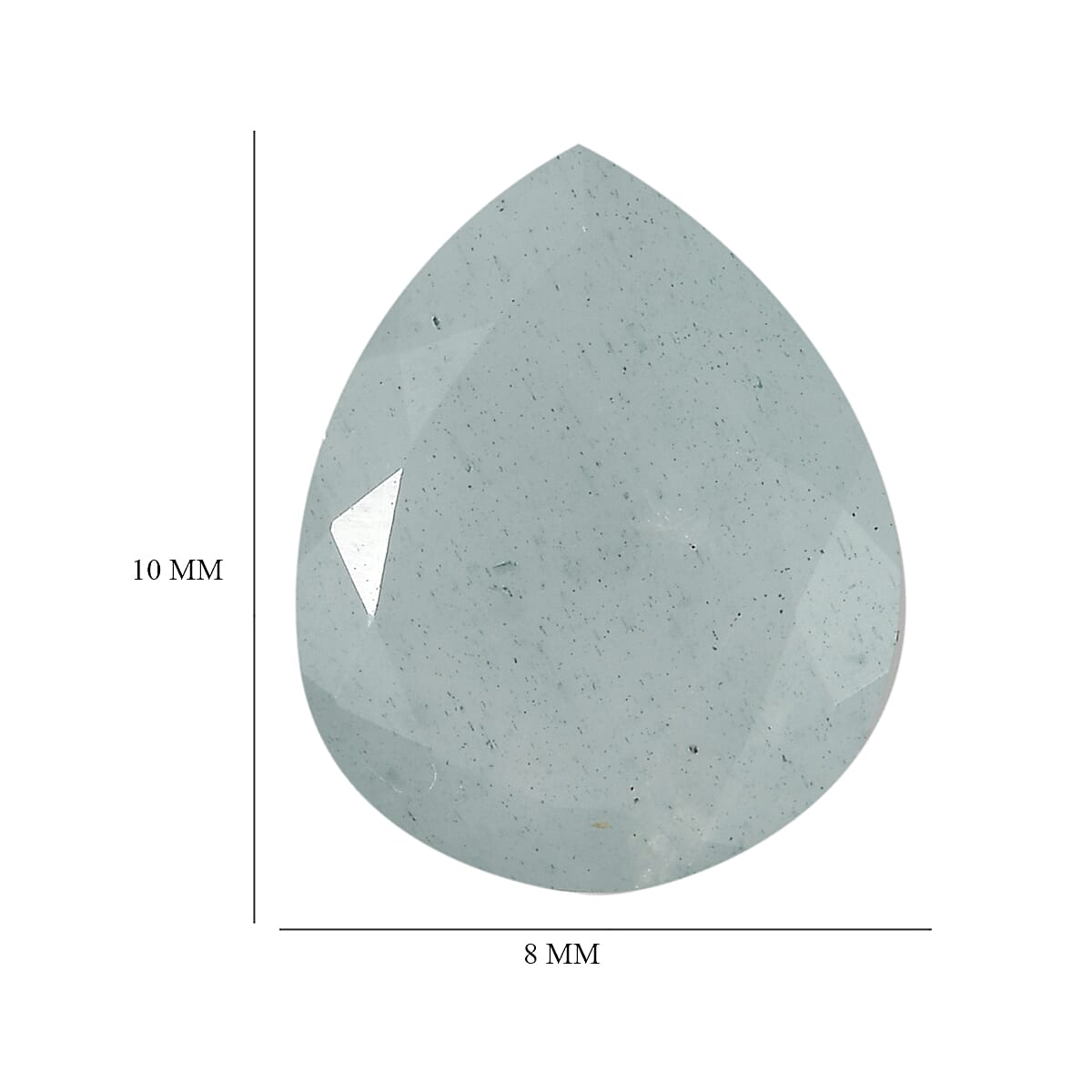 AA Milky Aquamarine (Pear 10x8 mm) 1.53 ctw Loose Gemstone