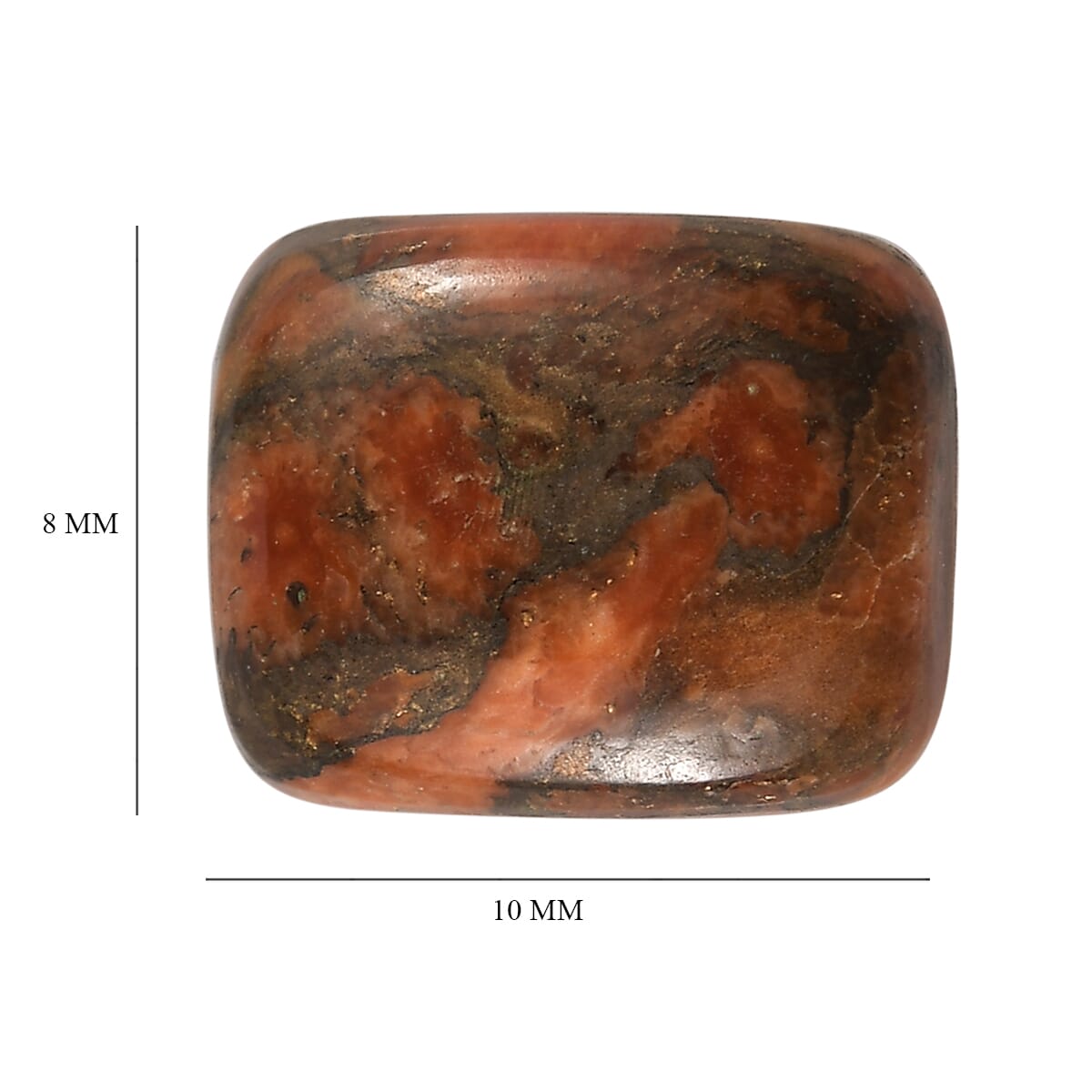 Mojave Orange Turquoise (Cush 10x8 mm) 2.10 ctw image number 4
