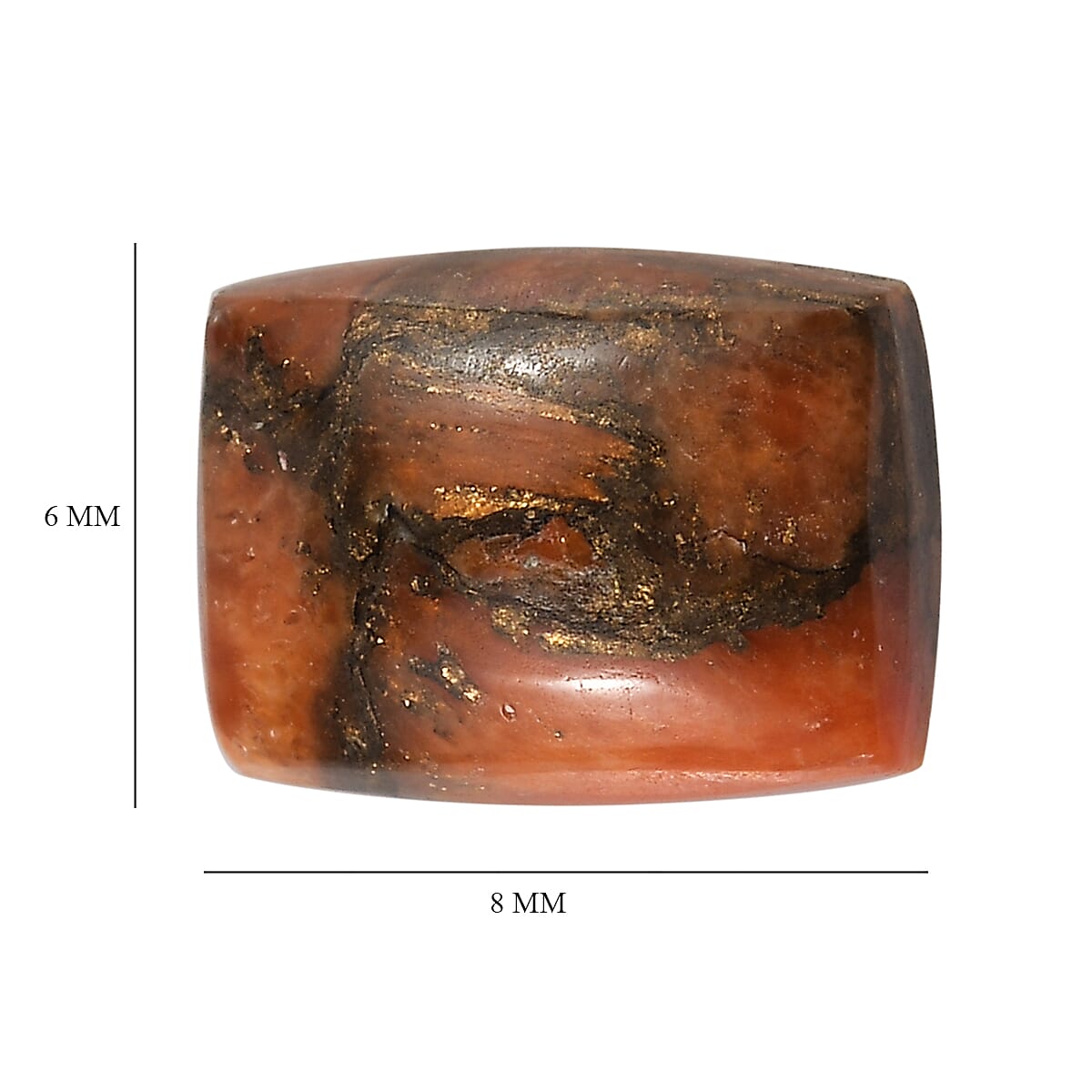 Mojave Orange Turquoise (Cush 8x6 mm) 1.20 ctw Loose Gemstone image number 4