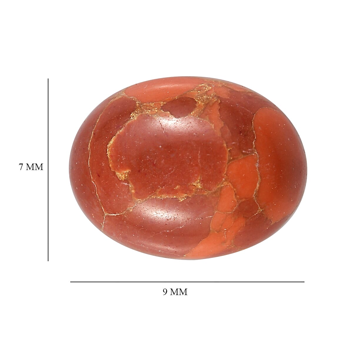 Mojave Orange Turquoise (Ovl 9x7 mm) 1.88 ctw Loose Gemstone image number 4
