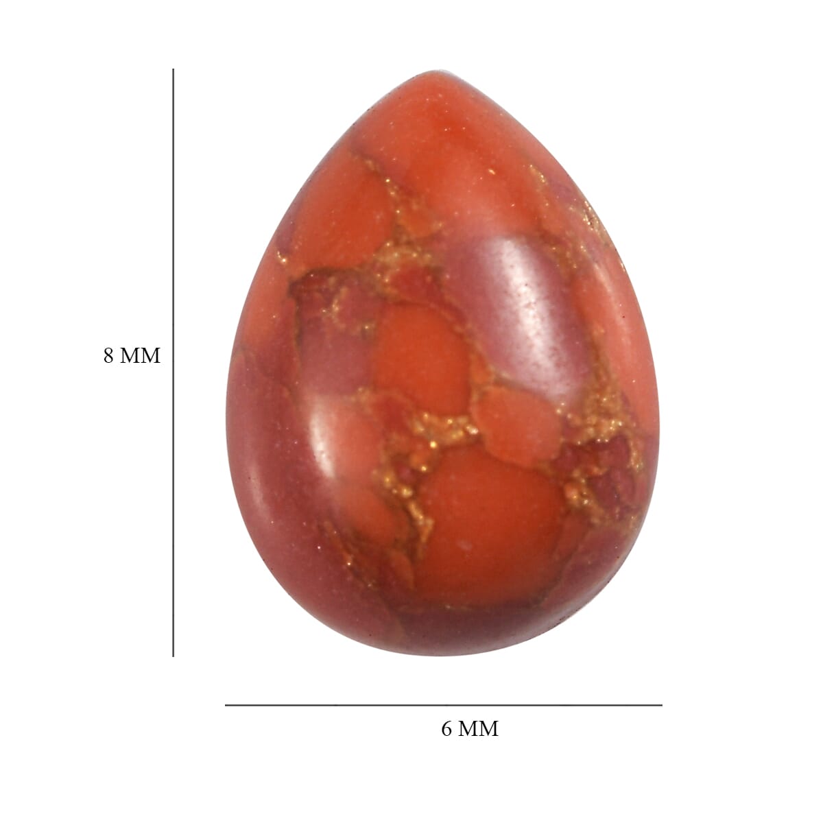 Mojave Orange Turquoise (Pear 8x6 mm) 1.06 ctw image number 4