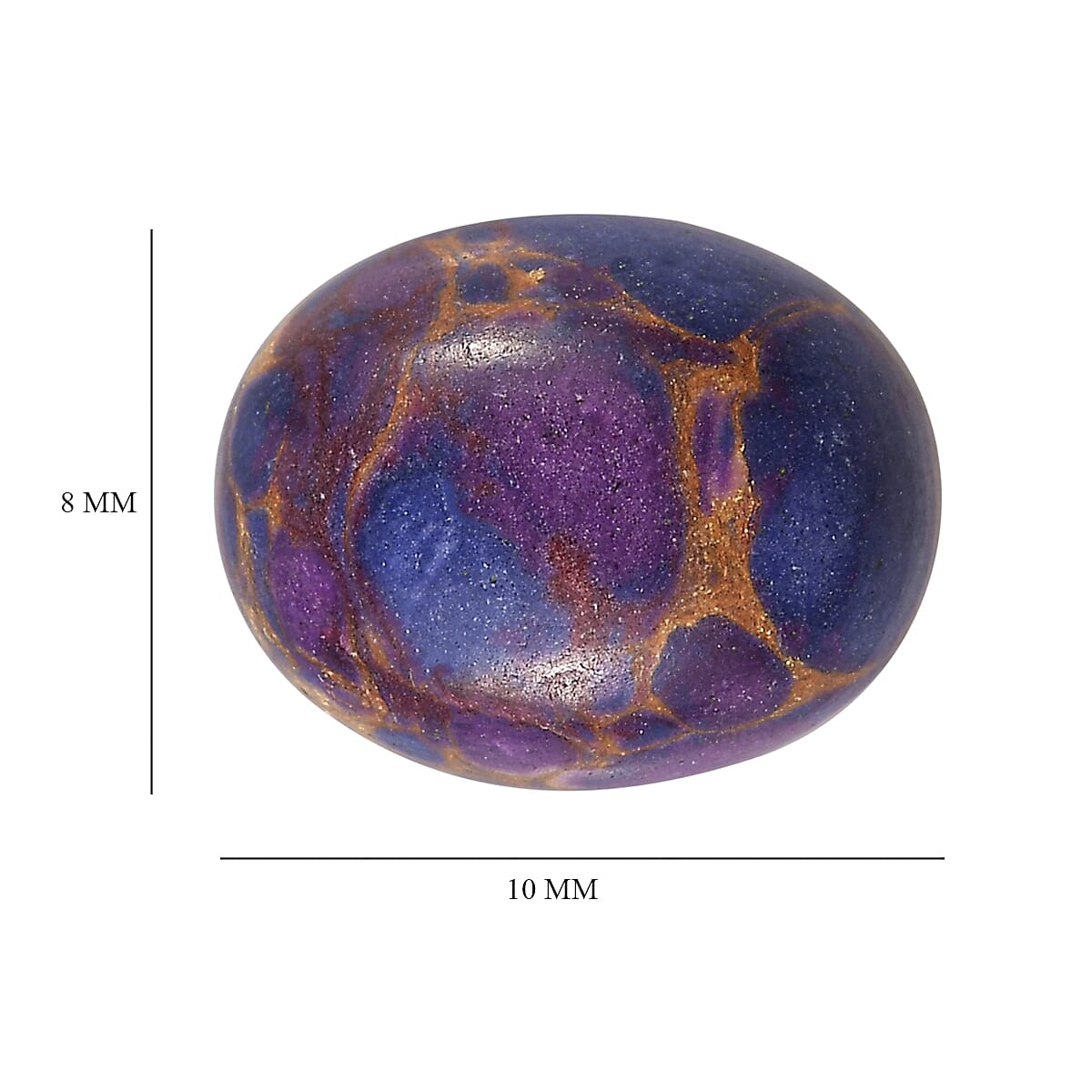 Mojave Purple Turquoise (Ovl 10x8 mm) 2.48 ctw Loose Gemstone image number 4