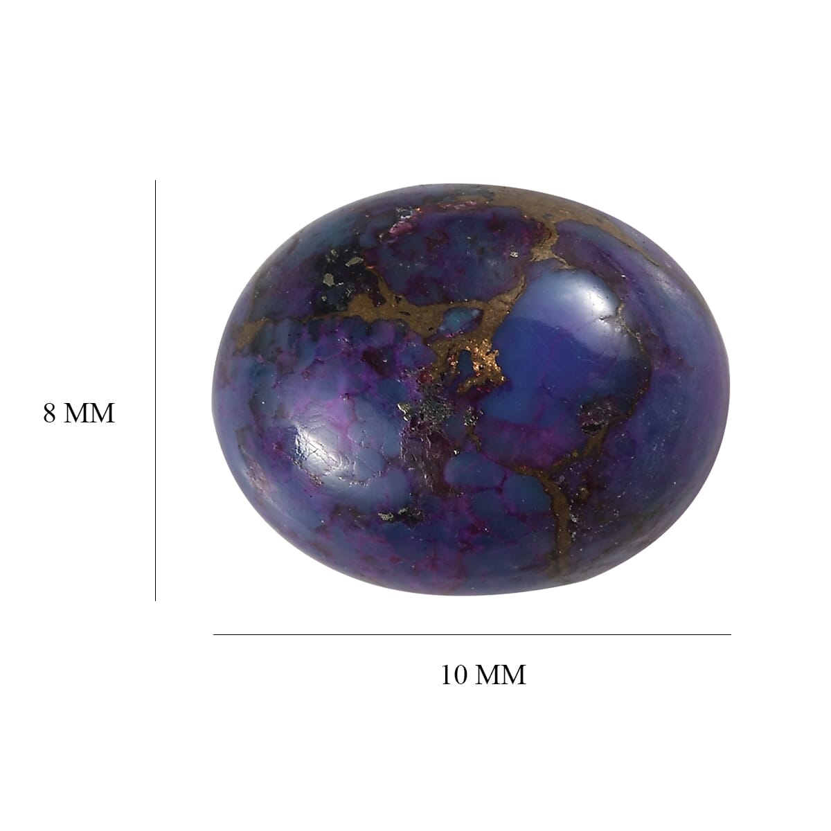 Mojave Purple Turquoise (Ovl 10x8 mm) 2.40 ctw image number 4