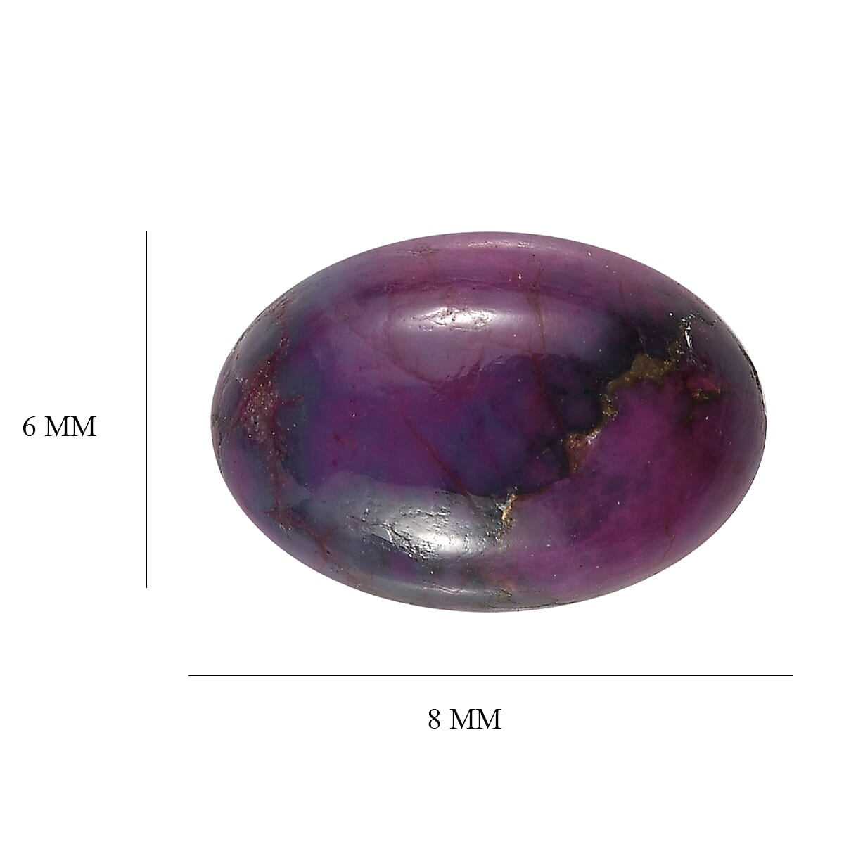 Mojave Purple Turquoise (Ovl 9x6 mm) 1.16 ctw Loose Gemstone