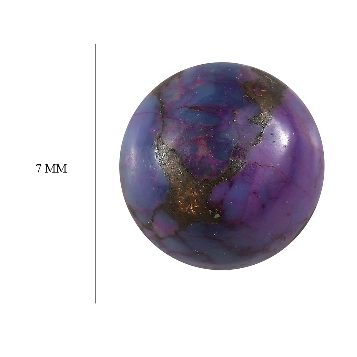 Mojave Purple Turquoise (Rnd 7 mm) 1.40 ctw Loose Gemstone image number 4