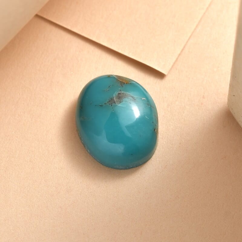 AA Sierra Nevada Turquoise (Ovl 11x9 mm) 2.90 ctw Loose Gemstone