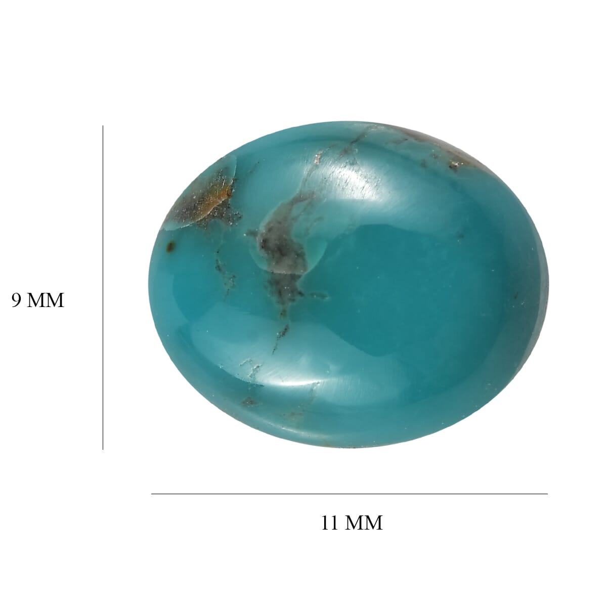 AA Sierra Nevada Turquoise (Ovl 11x9 mm) 2.90 ctw Loose Gemstone image number 4