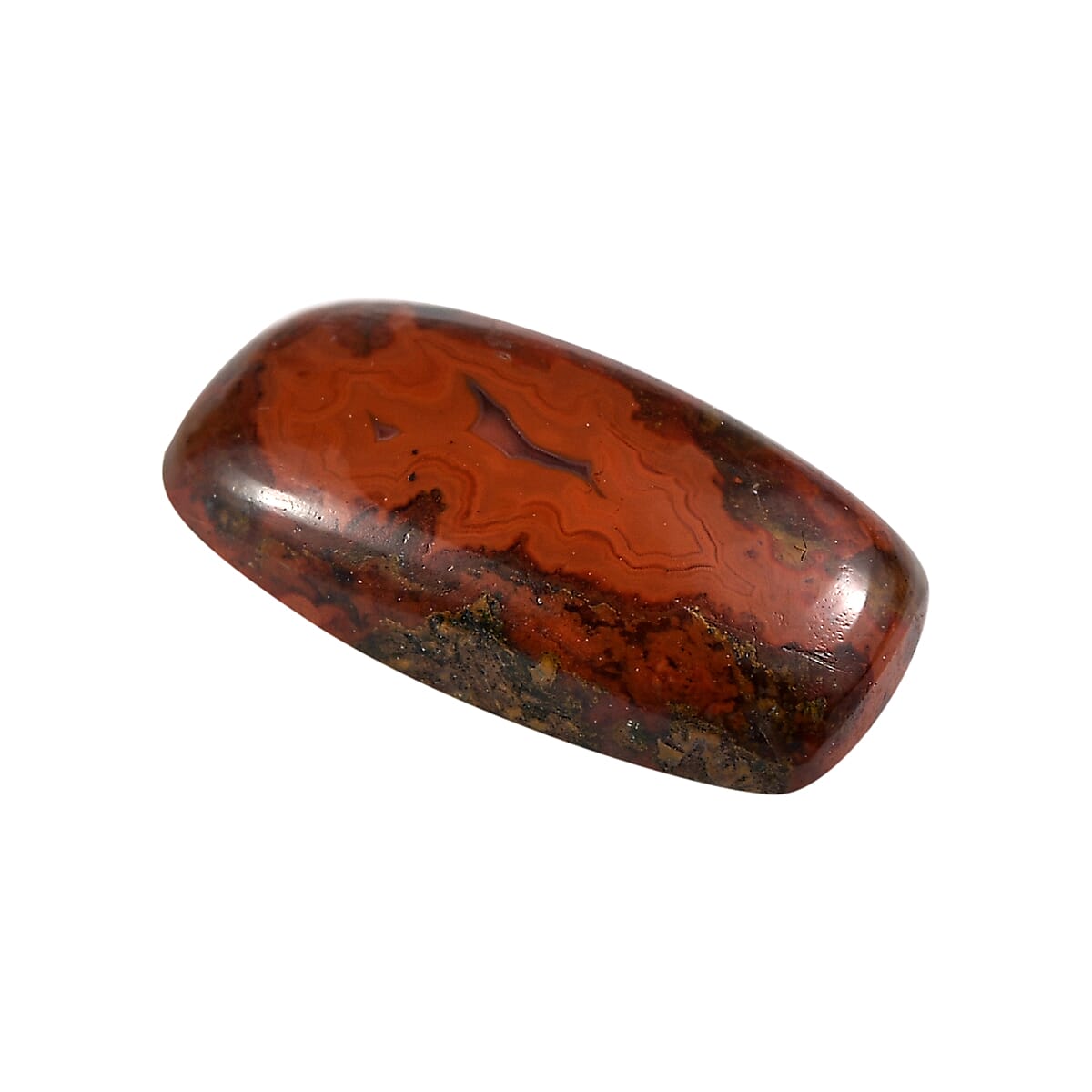 Slice Agate (Cush 12x6 mm) 1.78 ctw Loose Gemstone image number 2
