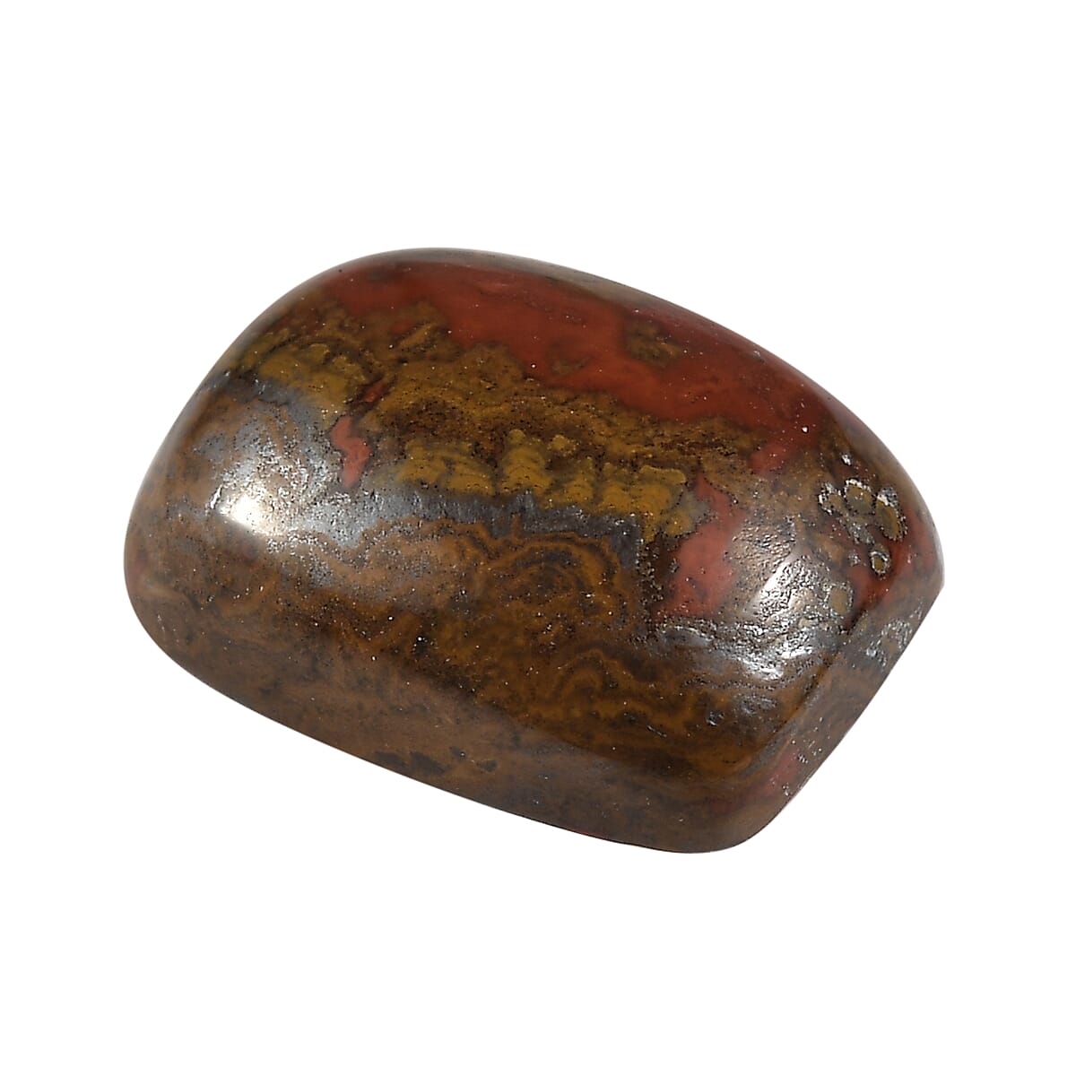 Slice Agate (Cush 9x7 mm) 1.70 ctw Loose Gemstone image number 2