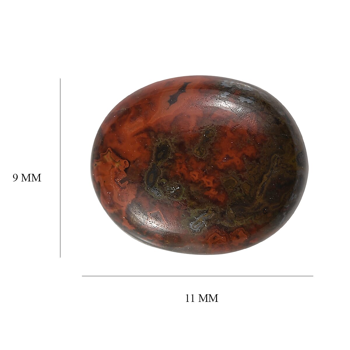Slice Agate (Ovl 11x9 mm) 2.70 ctw Loose Gemstone image number 4