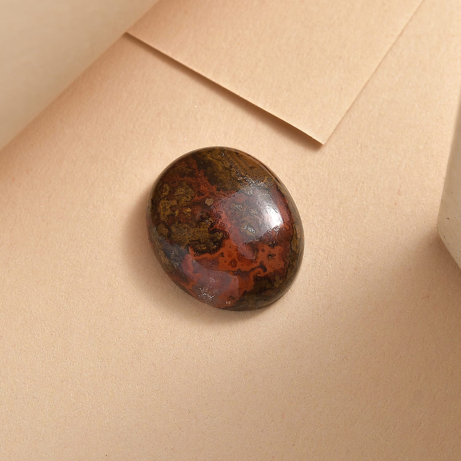 Slice Agate (Ovl 12x10 mm) 3.26 ctw Loose Gemstone