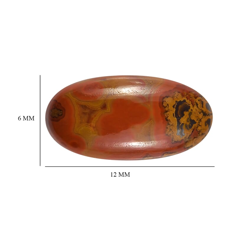 Slice Agate (Pear 12x6 mm) 1.69 ctw Loose Gemstone