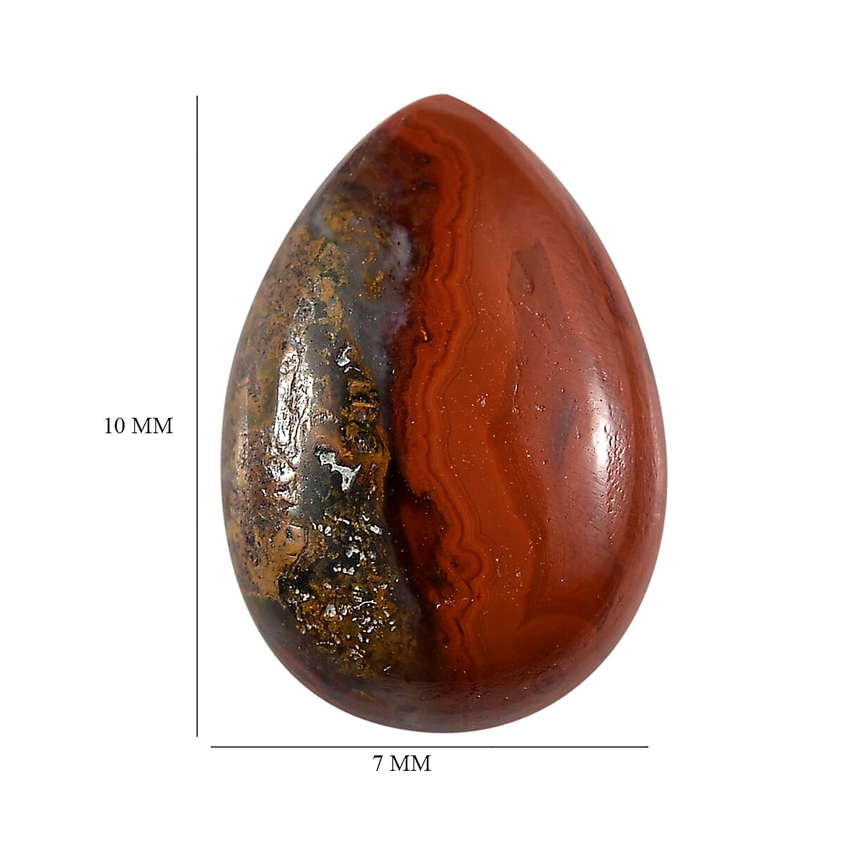 Slice Agate (Pear 10x7 mm) 1.50 ctw Loose Gemstone