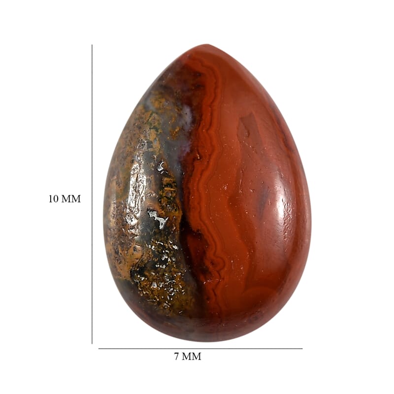Slice Agate (Pear 10x7 mm) 1.50 ctw Loose Gemstone